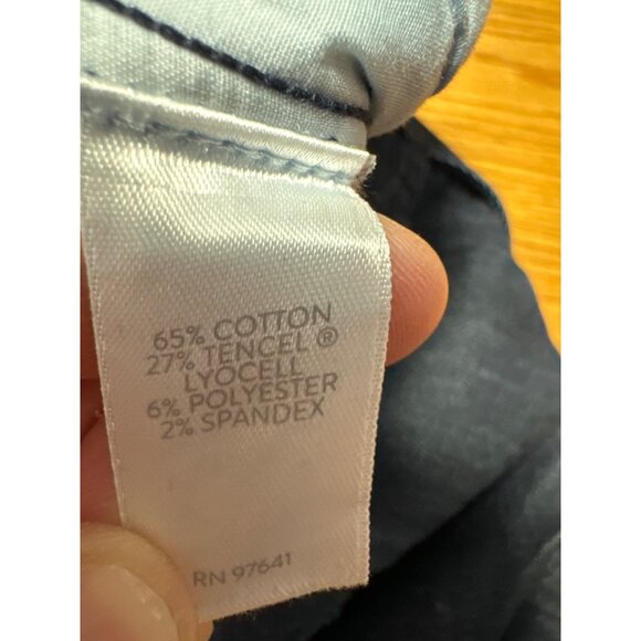 J.Jill Metropolitan Full Leg Denim Pants With Belt Loops & D-Ring Size 12 - Picture 8 of 12